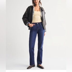 Abercrombie & Fitch Navy Straight Leg Jeans